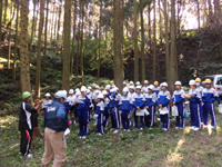 加治木中学校林現場山の手入れ、間伐などを実施
